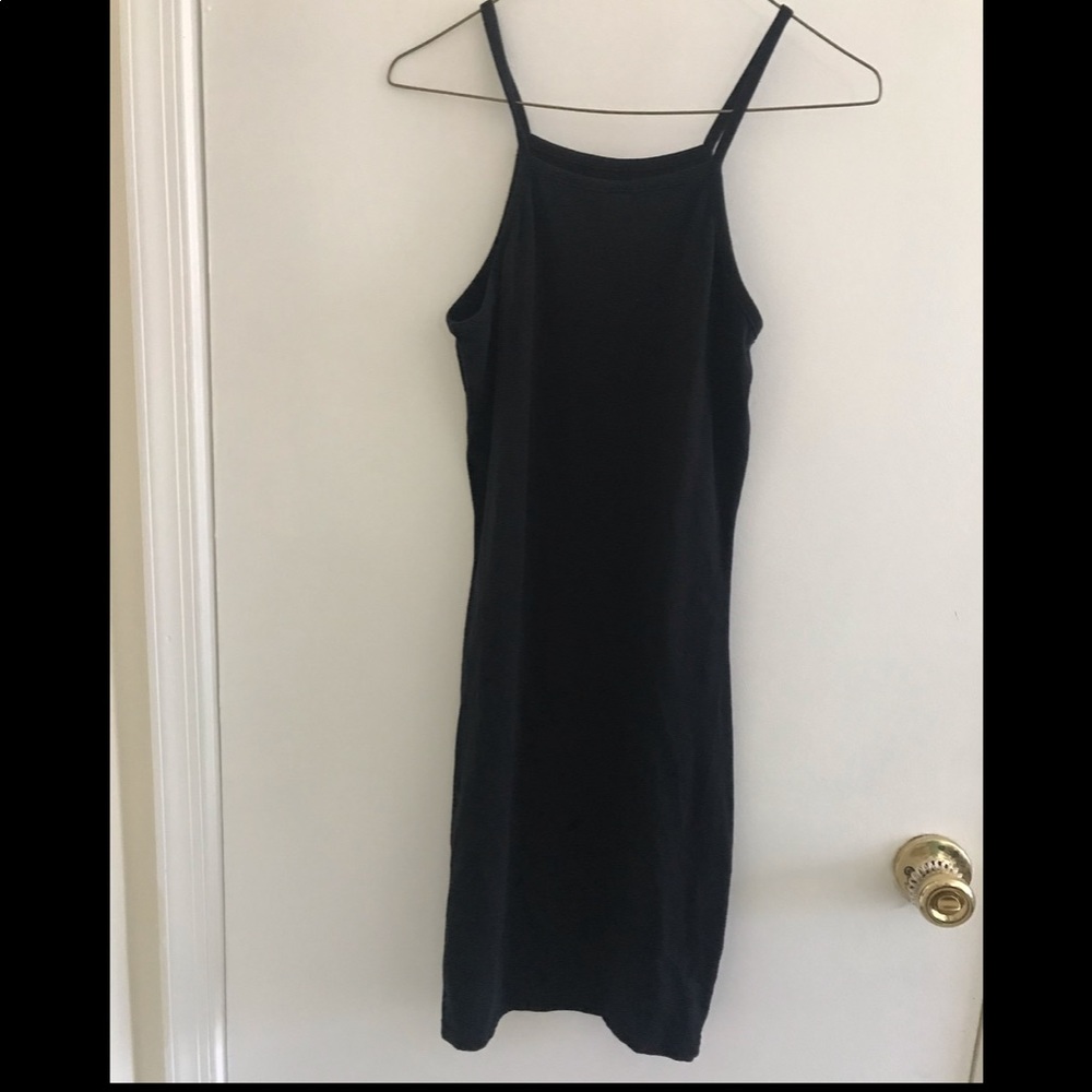 Poof black bodycon dress
